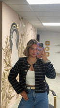 Load image into Gallery viewer, Black Tweed Blazer