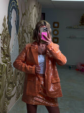 Load image into Gallery viewer, Sequin orange skirt