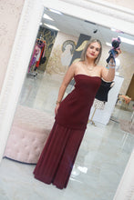 Load image into Gallery viewer, Mesh Burgundy Dress