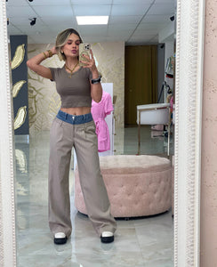 Double waist trousers