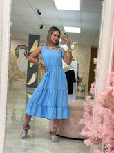 Load image into Gallery viewer, Baby blue midi dress