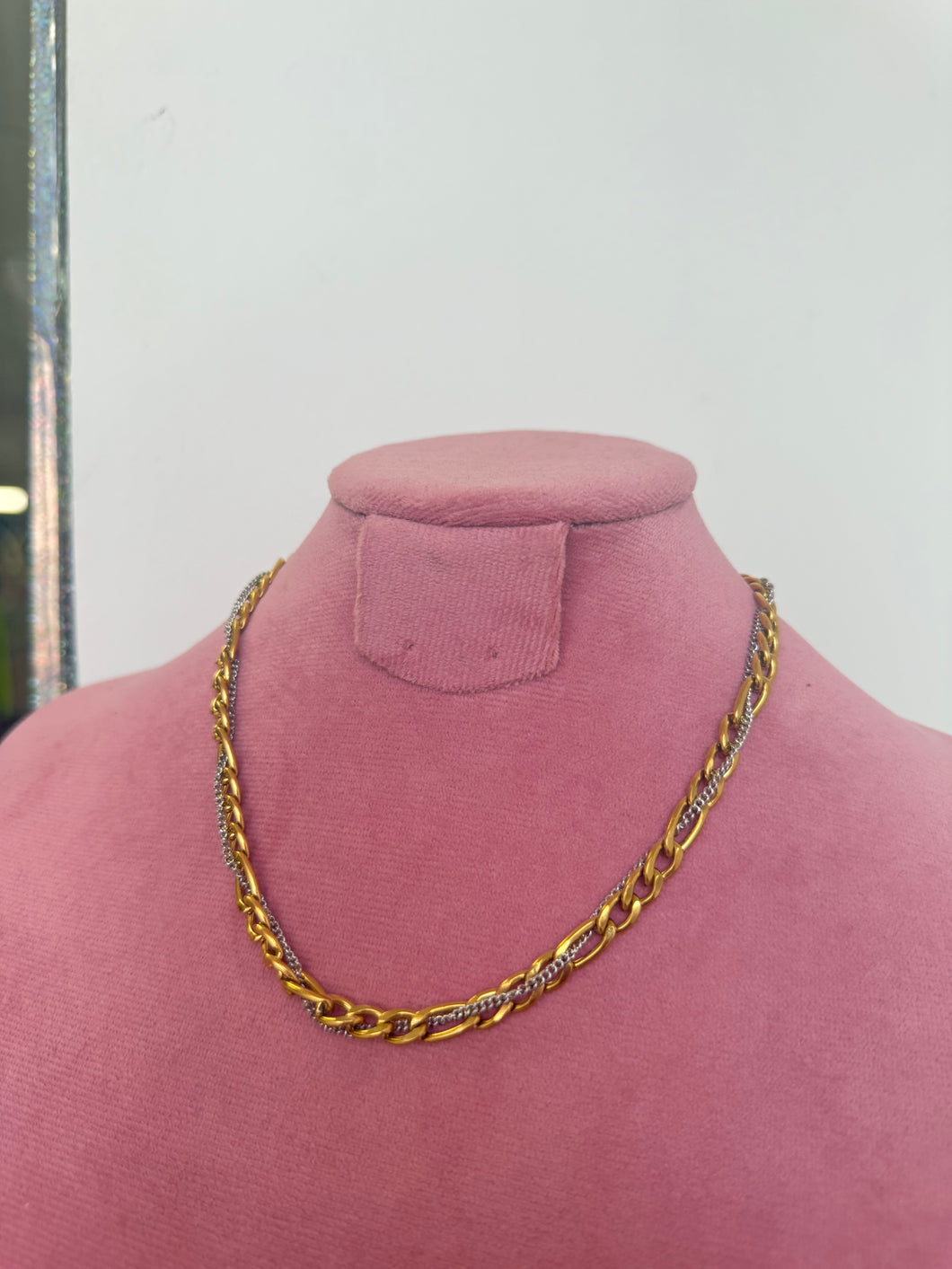 Oro/plata collar